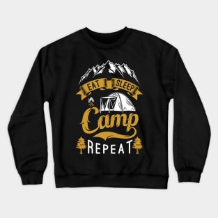 Eat Sleep Camp Repeat Outdoors Crewneck Sweatshirt